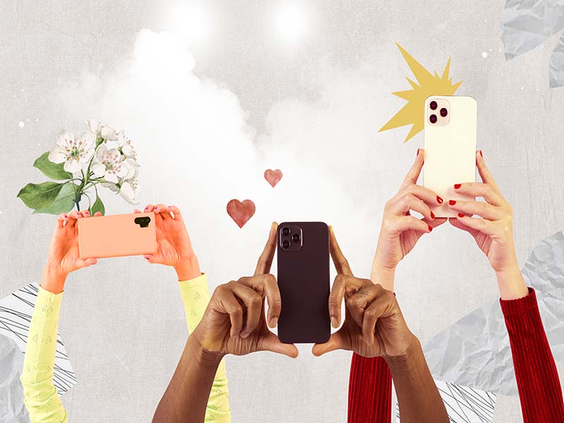 Social media audience crowd filming through smartphones remixed media.jpg