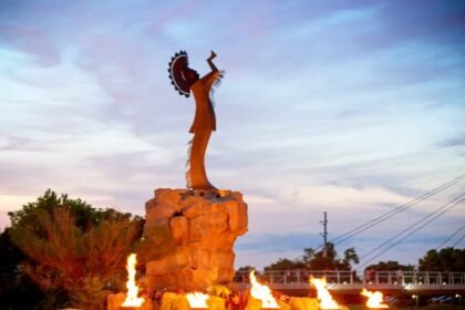 Keeper of the plains07032019evening fire sunset373ramsdale 5 2 altb.jpg