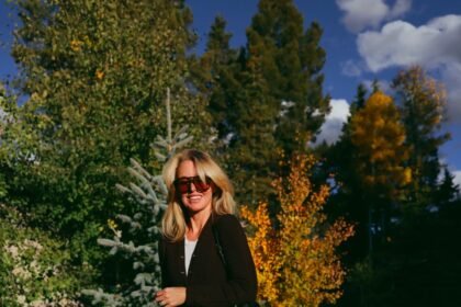 Maje brown sweater dress over white ribbed tank with brown suede scrunch boots by schutz and quay su.jpeg