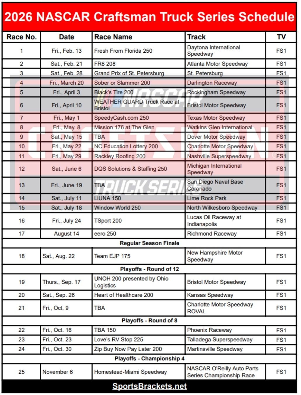 Printable 2026 nascar craftsman truck series schedule.jpg