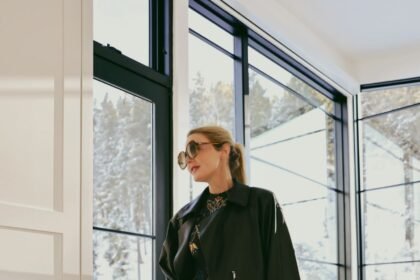 Faux leather brown jacket by Fabrique Farm Rio brown bodysuit lagence scottie jeans 1.jpg