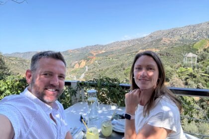 Nick and dariece at lunch in crete.jpg