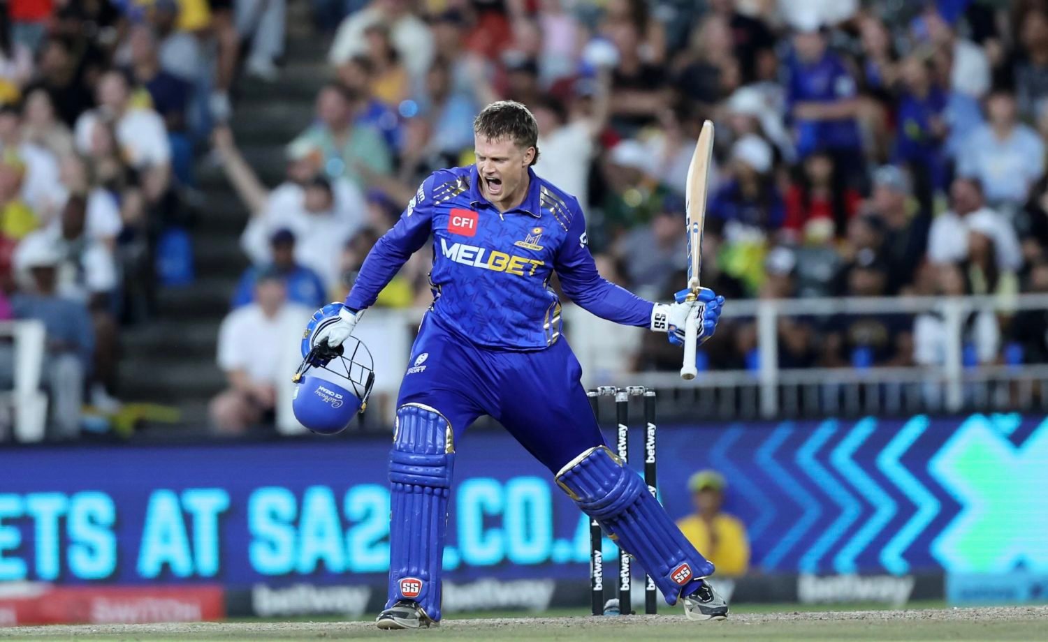 Ryan Rickelton celebrates 10 January 2026 Ron Gaunt Sportzpics e1768123275193.jpg