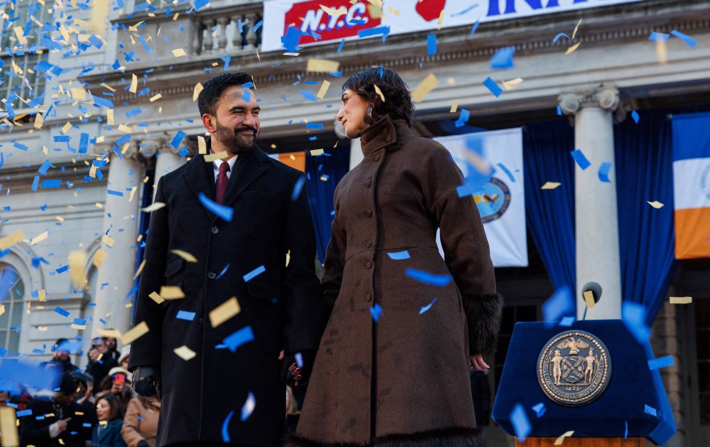 Zohran mamdani inauguration getty.jpg