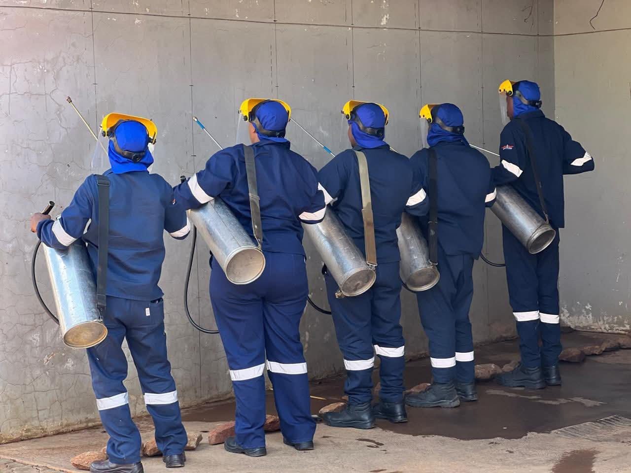 Some of the department of Health workers during their indoor residual spraying in the Vhembe and Mop.jpeg