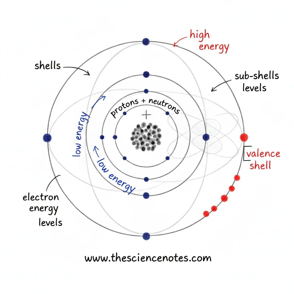Electron shells valence energy levels.png
