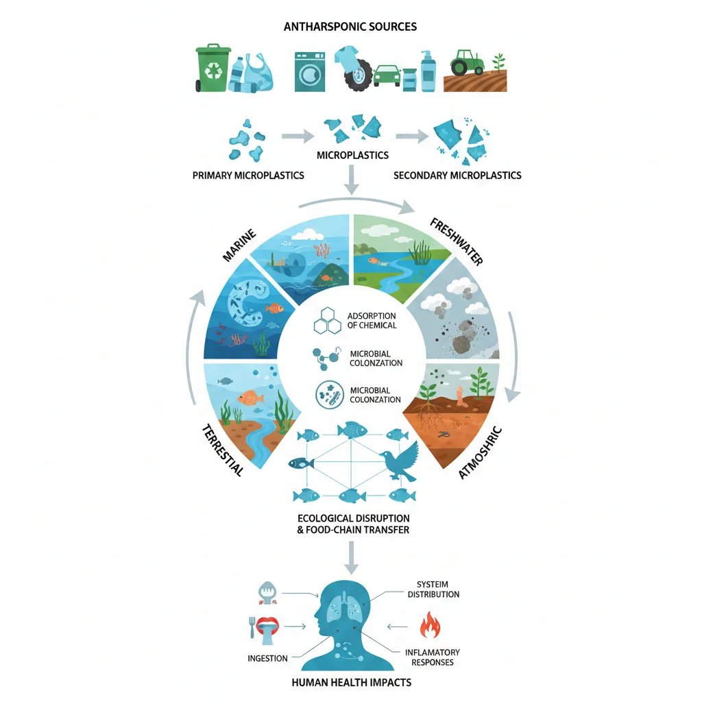Lifecycle microplastics sources human health impacts thesciencenotes.png