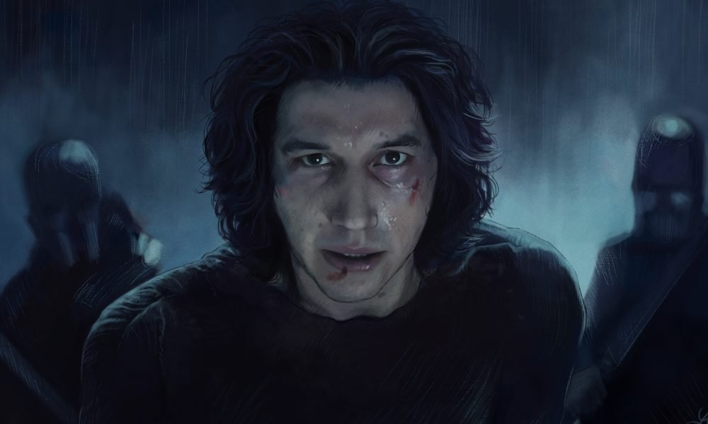 Star wars the rise of skywalker adam driver ben solo with shallow background of sword warriors 4k hd.jpeg