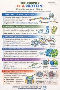 Protein folding infographic sequence to shape thesciencenotes.png 200x300.png