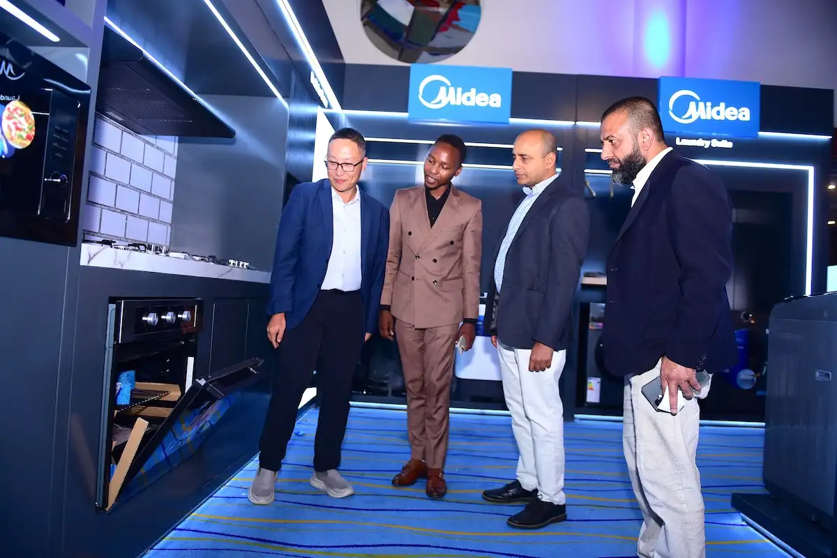 Bright Yao GM of Midea Africa Jeremy Kireru White Horse Real Estate Rakesh Singh Opalnet and Abdulla.webp