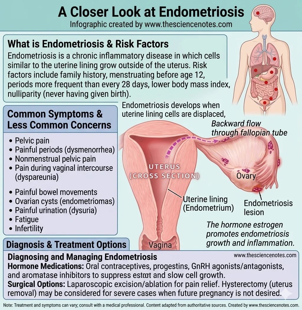 Endometriosis symptoms causes treatment infographic.png