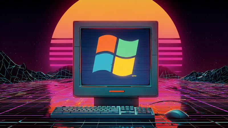 Nuneybits Vector art of the iconic Microsoft Windows logo on a 0d681fb6 874c 4a30 83b8 90efbe6996d5.webp