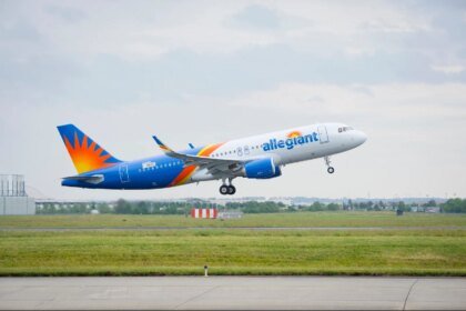 A320neo MSN7664 Allegiant take off 006Allegiant Air.jpg